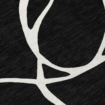 Tapis Chantille moderne abstrait lavable en machine pour intérieur/extérieur