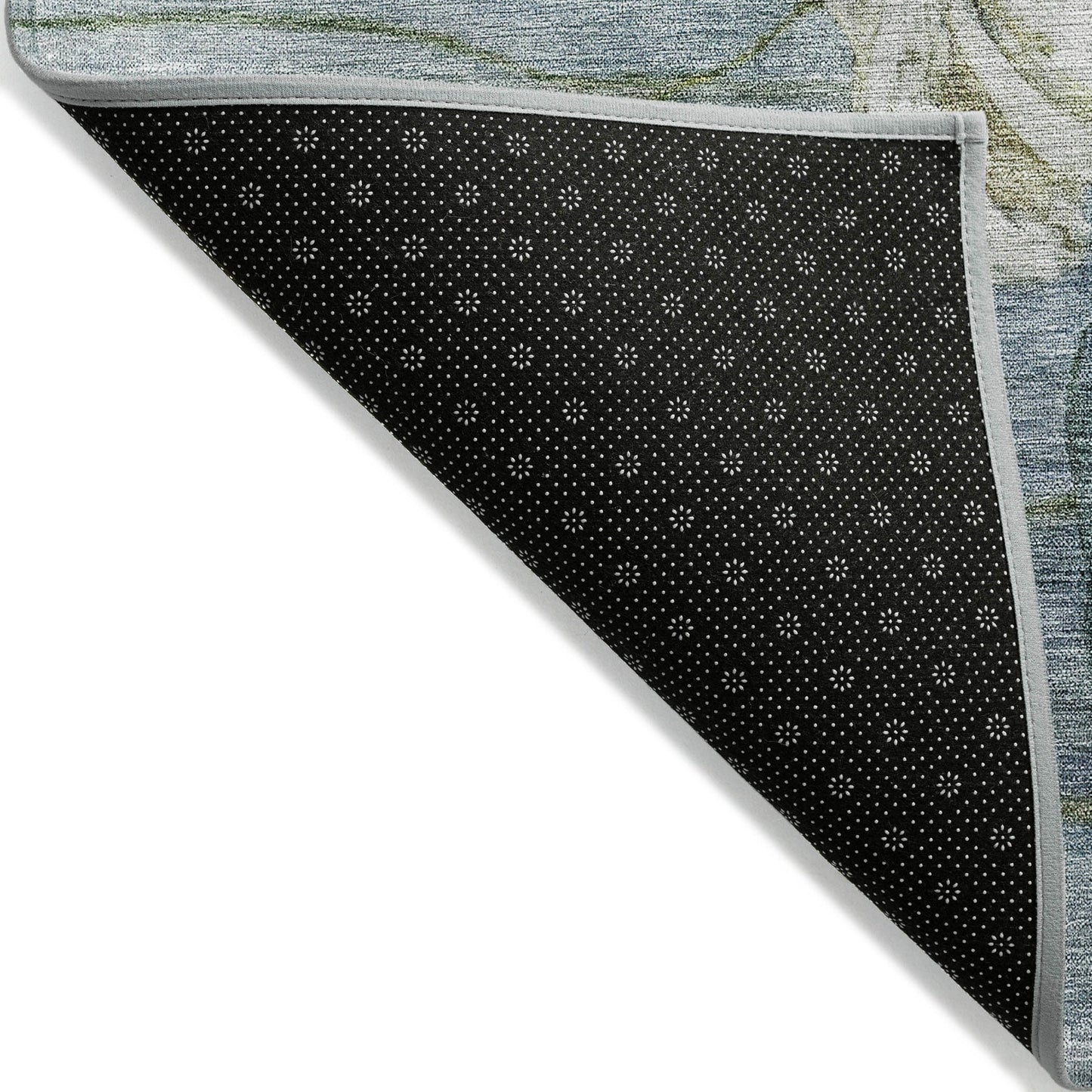 Tapis Chantille moderne à motif floral, lavable en machine, pour intérieur/extérieur