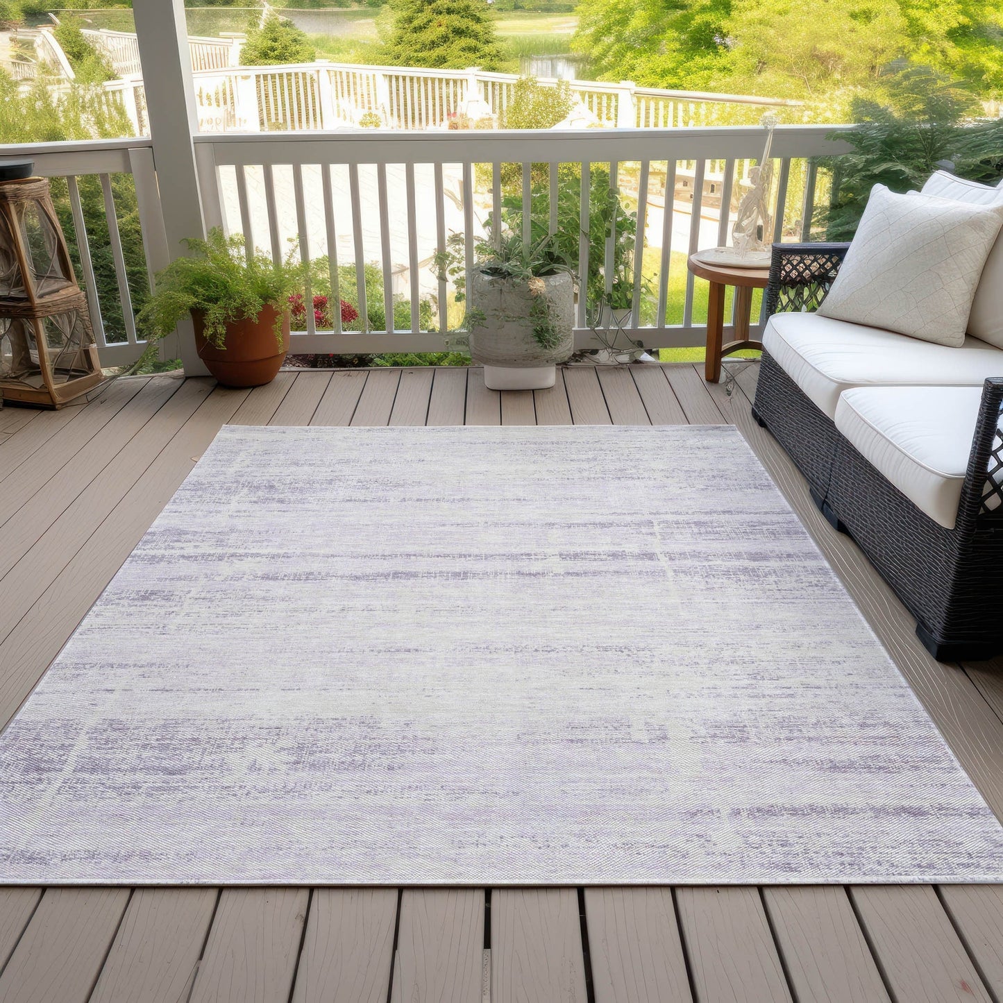 Tapis Chantille Ombre uni lavable en machine pour intérieur/extérieur
