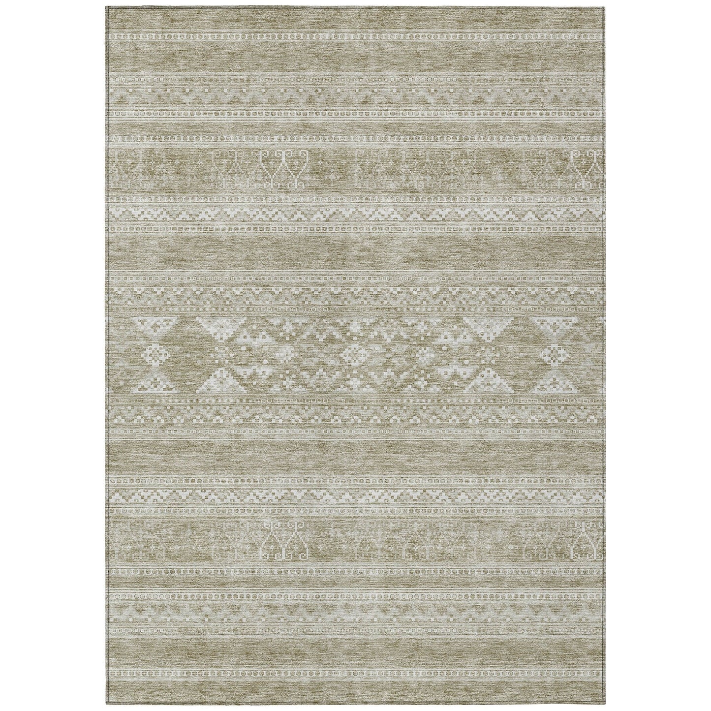 Tapis Chantille tribal bohème lavable en machine pour intérieur/extérieur