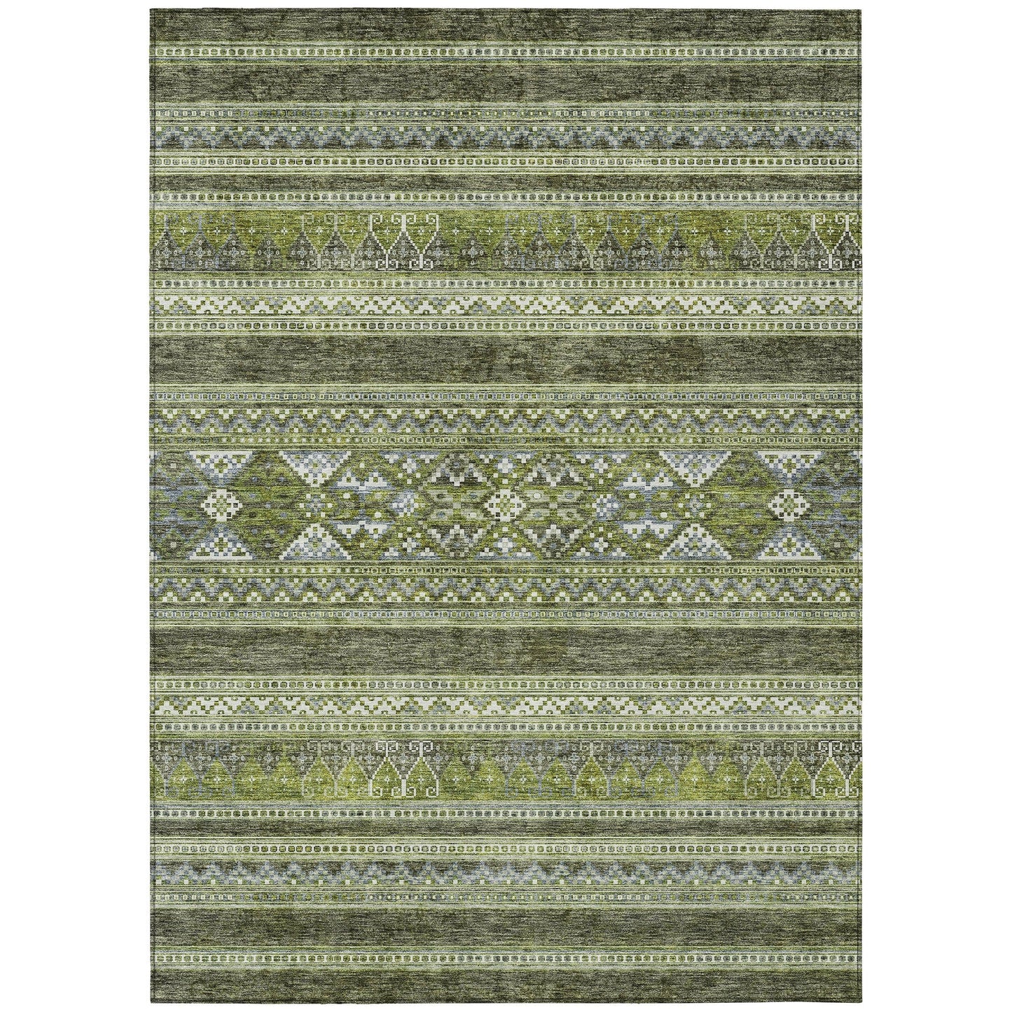 Tapis Chantille tribal bohème lavable en machine pour intérieur/extérieur