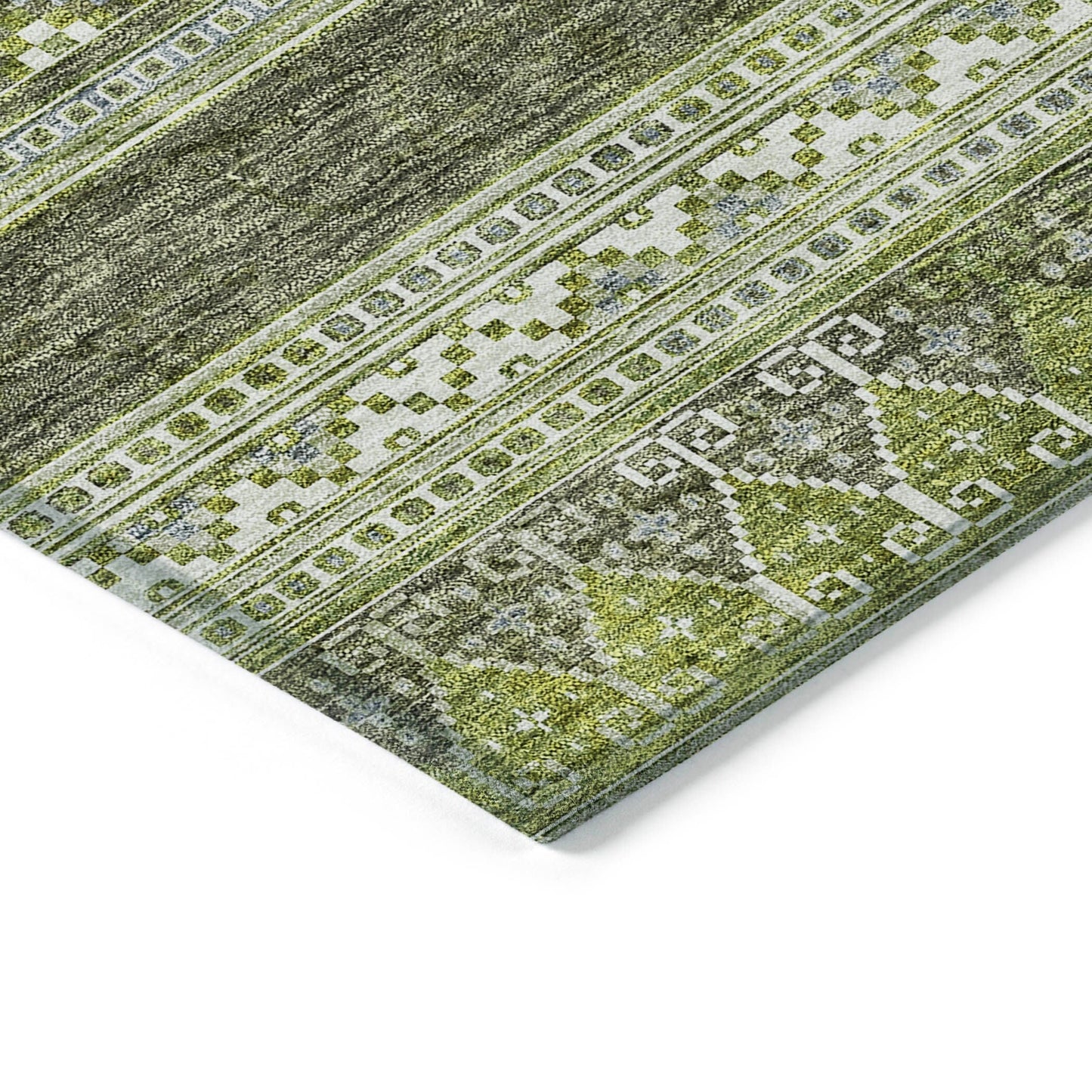 Tapis Chantille tribal bohème lavable en machine pour intérieur/extérieur
