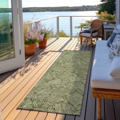 Tapis Chantille Tropical Palm lavable en machine pour intérieur/extérieur