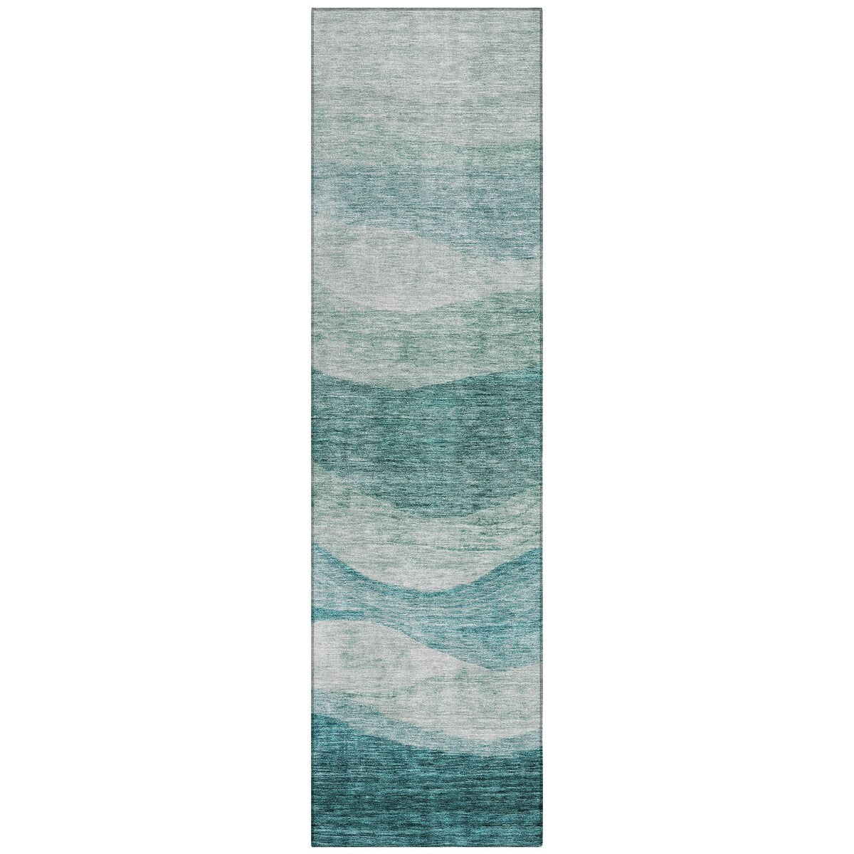 Tapis Chantille contemporain à vagues, lavable en machine, pour intérieur et extérieur