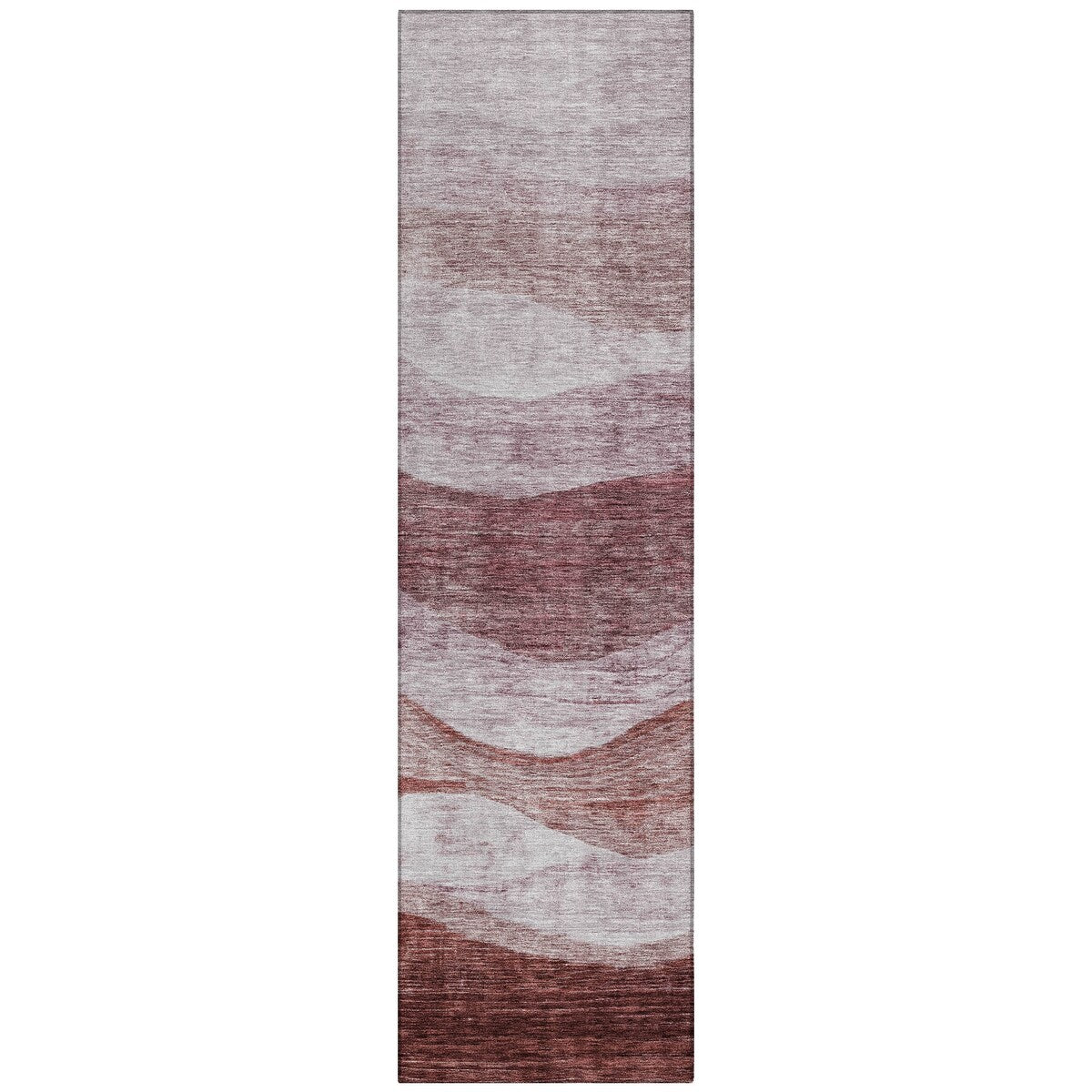 Tapis Chantille contemporain à vagues, lavable en machine, pour intérieur et extérieur