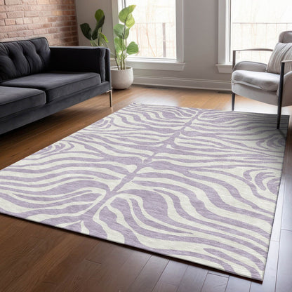 Tapis Chantille moderne à motif animal, lavable en machine, pour intérieur et extérieur