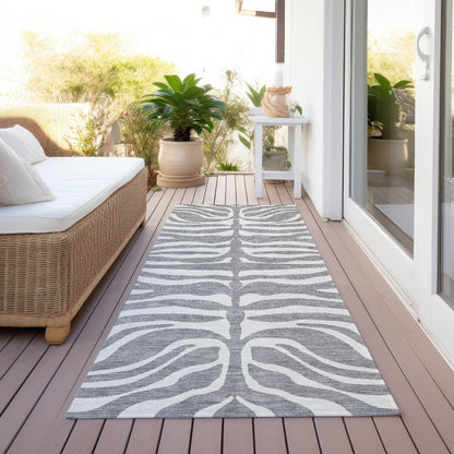Tapis Chantille moderne à motif animal, lavable en machine, pour intérieur et extérieur