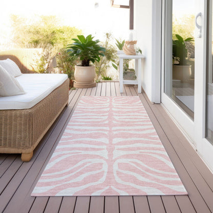 Tapis Chantille moderne à motif animal, lavable en machine, pour intérieur et extérieur