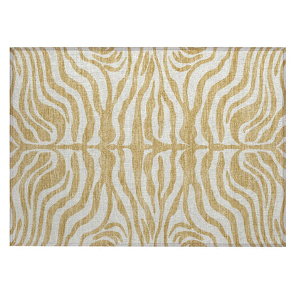 Tapis Chantille moderne à motif animal, lavable en machine, pour intérieur et extérieur
