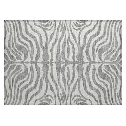 Tapis Chantille moderne à motif animal, lavable en machine, pour intérieur et extérieur
