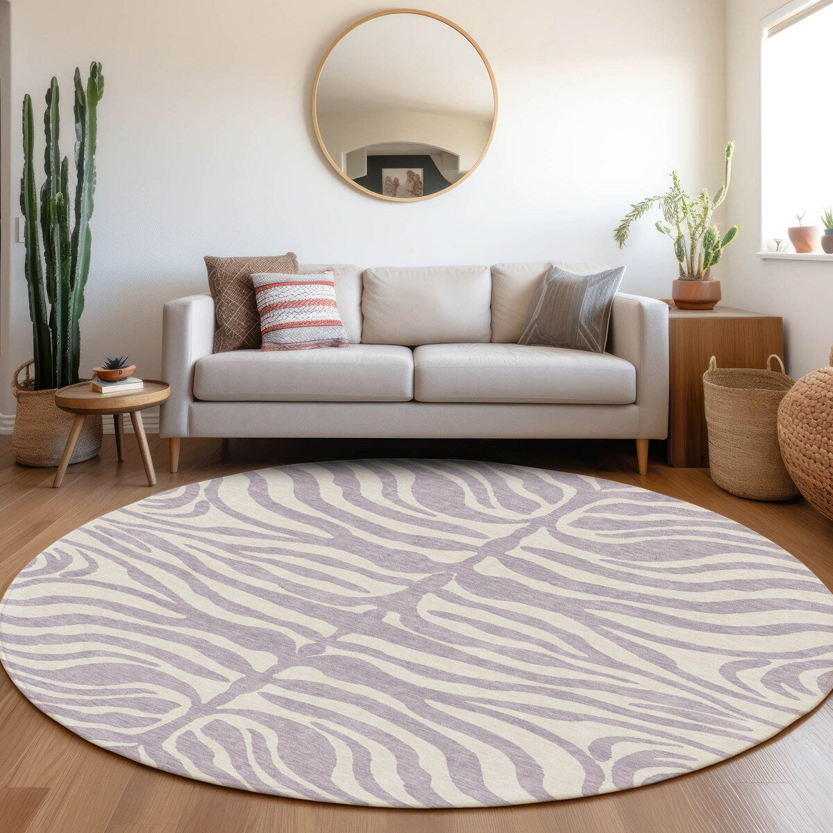Tapis Chantille moderne à motif animal, lavable en machine, pour intérieur et extérieur
