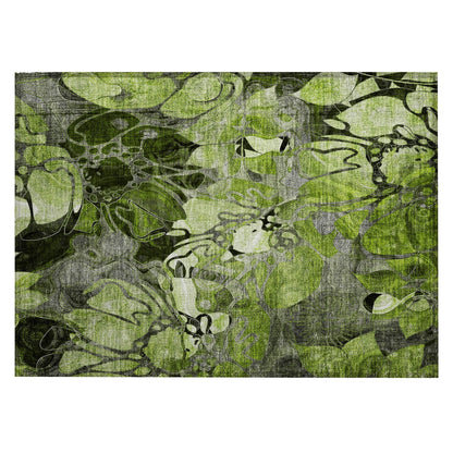 Tapis Chantille moderne à motif floral lavable en machine pour intérieur/extérieur
