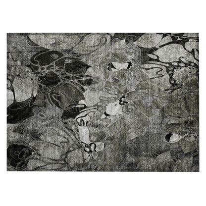 Tapis Chantille moderne à motif floral lavable en machine pour intérieur/extérieur
