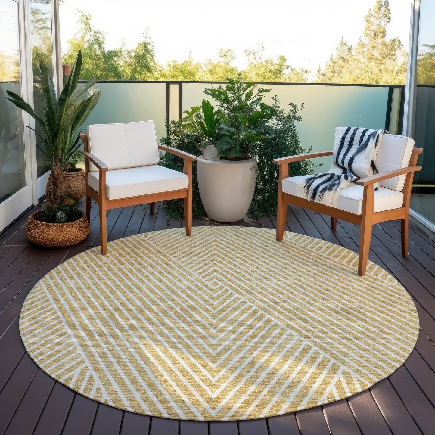 Tapis Chantille géométrique moderne lavable en machine pour intérieur/extérieur