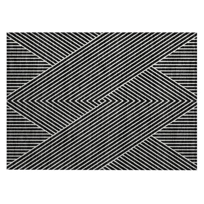 Tapis Chantille géométrique moderne lavable en machine pour intérieur/extérieur