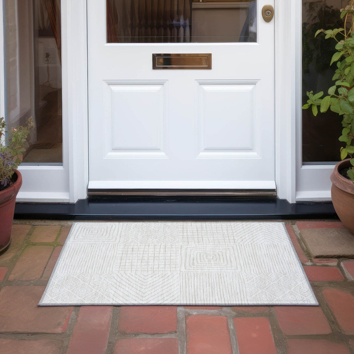 Tapis moderne en mosaïque Chantille lavable en machine pour intérieur/extérieur