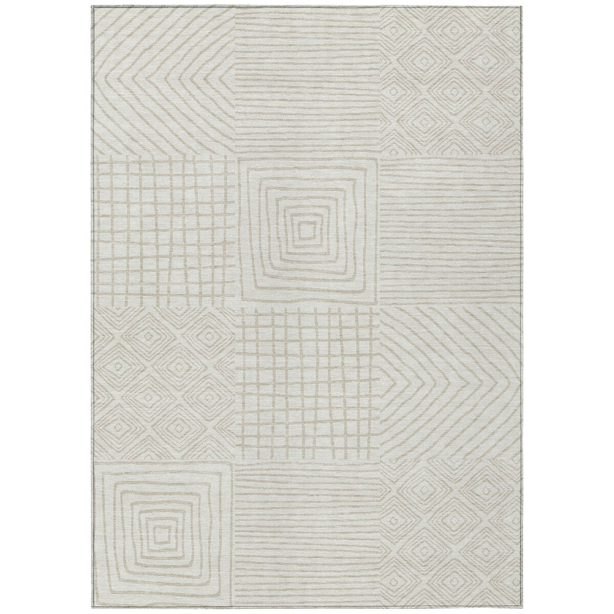 Tapis moderne en mosaïque Chantille lavable en machine pour intérieur/extérieur