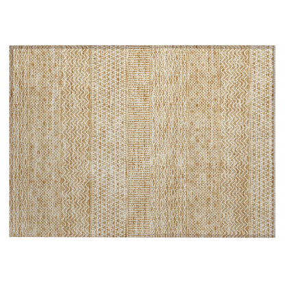 Tapis Chantille à rayures modernes, lavable en machine, pour intérieur et extérieur