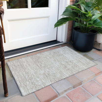 Tapis Chantille à rayures modernes, lavable en machine, pour intérieur et extérieur