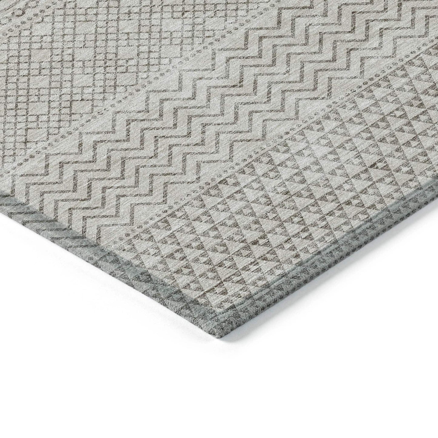 Tapis Chantille à rayures modernes, lavable en machine, pour intérieur et extérieur