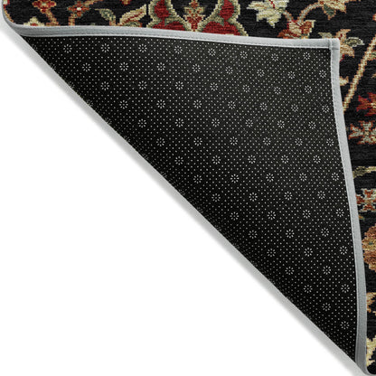Tapis traditionnel Kashan Chantille lavable en machine pour intérieur/extérieur