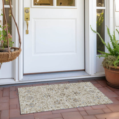 Tapis traditionnel KashanChantille lavable en machine pour intérieur/extérieur