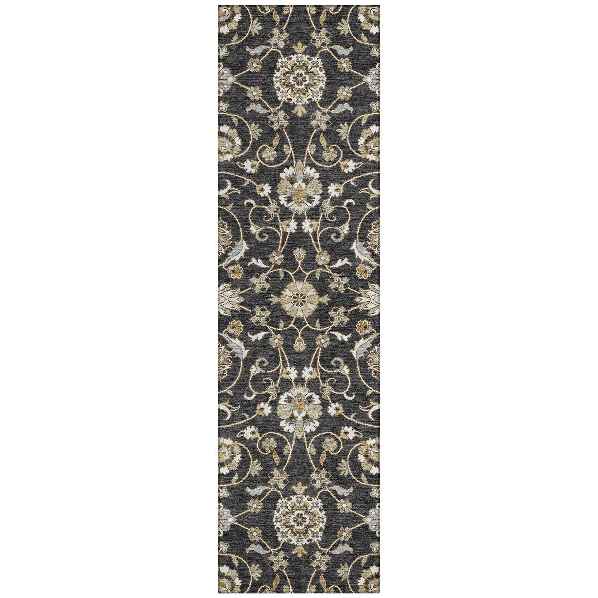 Tapis traditionnel KashanChantille lavable en machine pour intérieur/extérieur