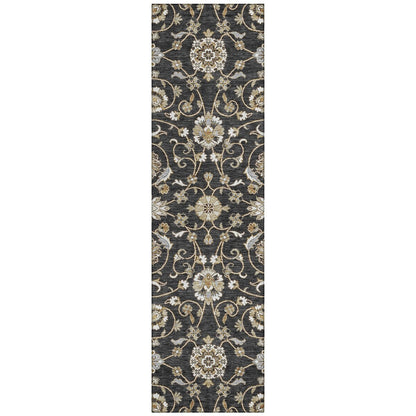 Tapis traditionnel KashanChantille lavable en machine pour intérieur/extérieur