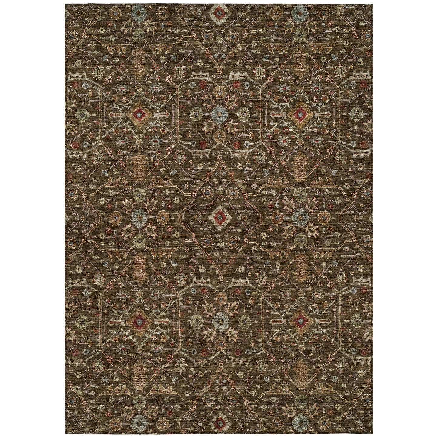 Tapis persan traditionnel en chantille lavable en machine pour intérieur/extérieur