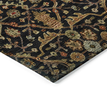 Tapis persan traditionnel en chantille lavable en machine pour intérieur/extérieur