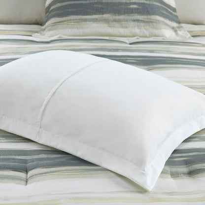 Collection de couette et de courtepointe imprimée en seersucker 8 pièces Madison Park Anchorage