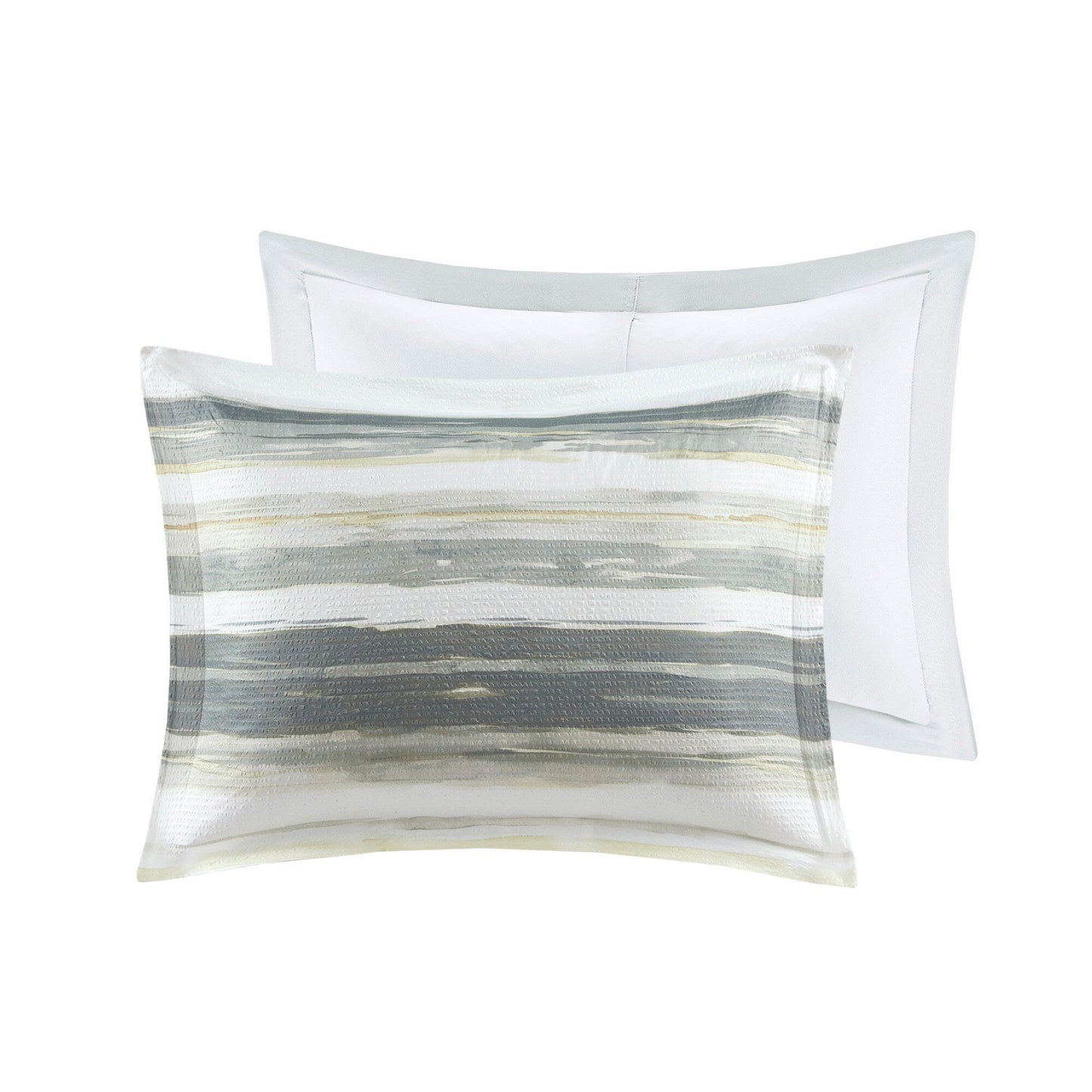 Collection de couette et de courtepointe imprimée en seersucker 8 pièces Madison Park Anchorage