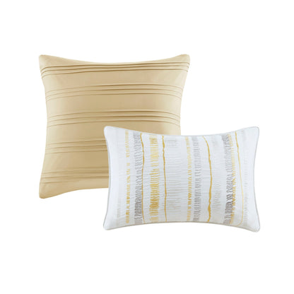 Collection de couette et de courtepointe imprimée en seersucker 8 pièces Madison Park Anchorage