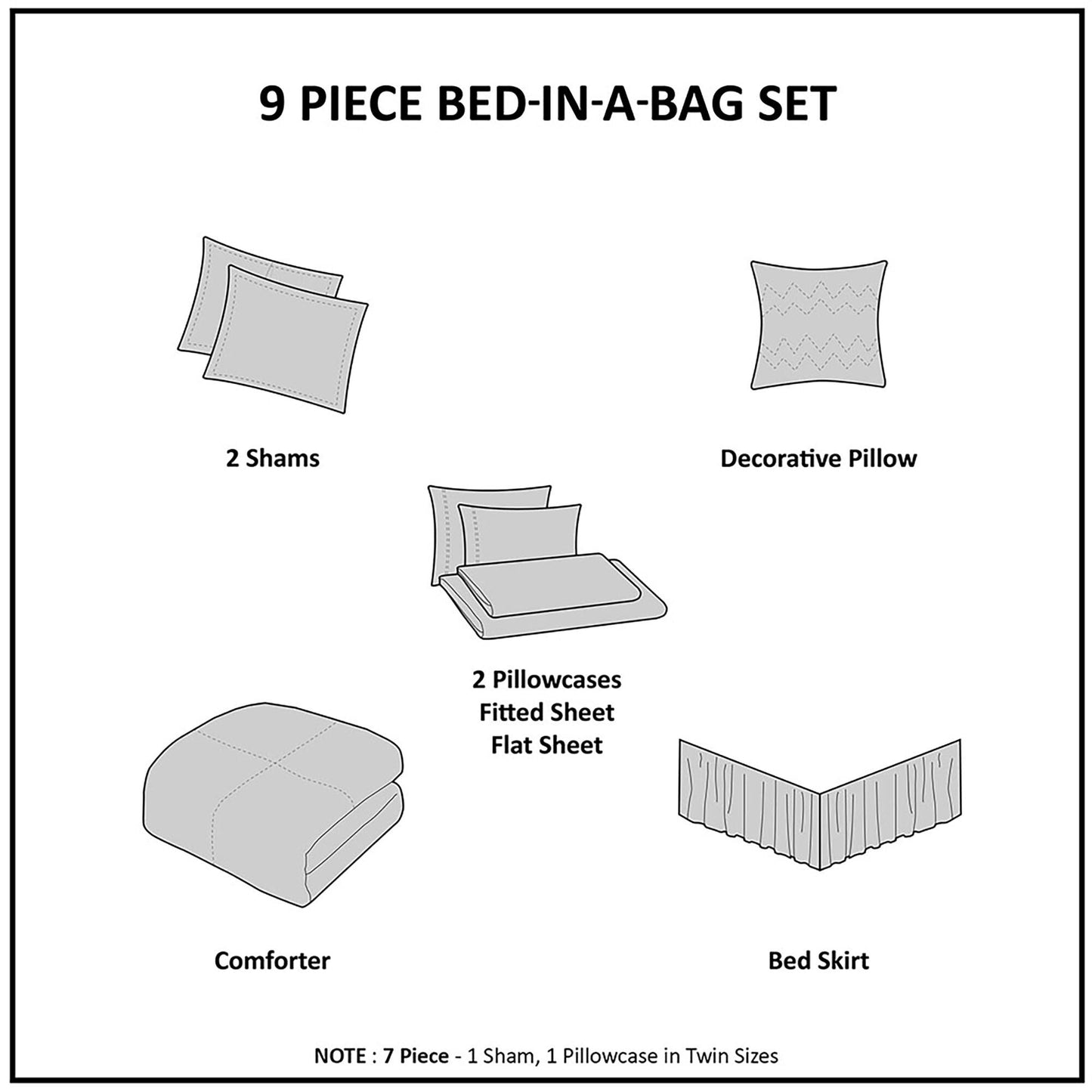 Ensemble de couette complet Madison Park Essentials Caldwell avec draps en coton