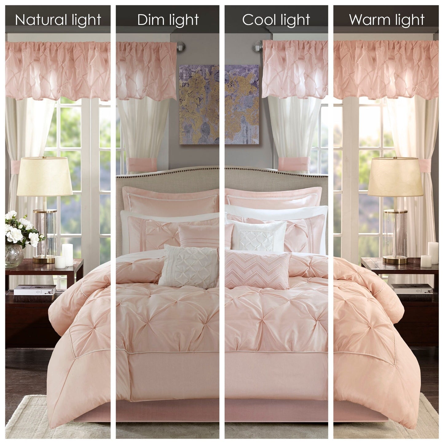 Ensemble de literie Madison Park Essentials Loretta 24 pièces avec rideaux et draps