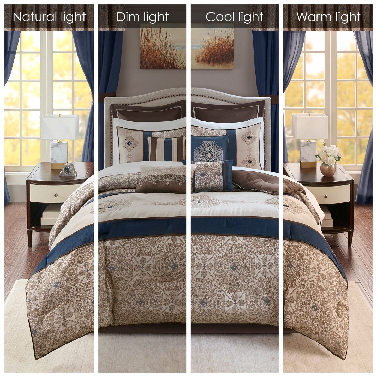 Madison Park Essentials Parker Jacquard Brodé, Ensemble de chambre 24 pièces