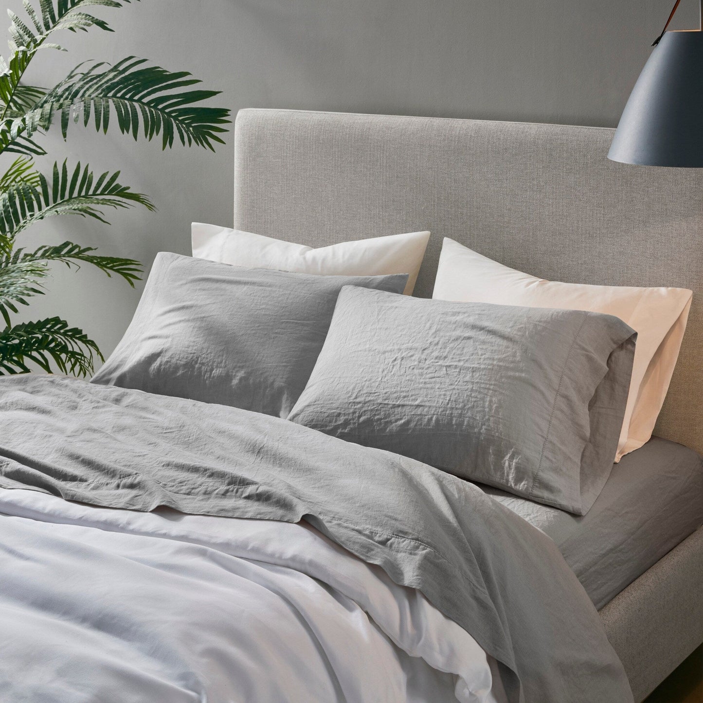 Ensemble de draps 4 pièces en lin mélangé Madison Park