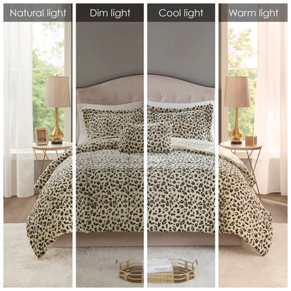 Madison Park Ensemble d'édredon en fausse fourrure Marselle