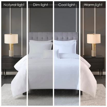 Parure de lit Madison Park Signature, collection de luxe, 500 fils au pouce carré, 100 % satin de coton brodé