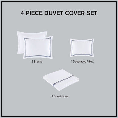 Parure de lit Madison Park Signature, collection de luxe, 500 fils au pouce carré, 100 % satin de coton brodé