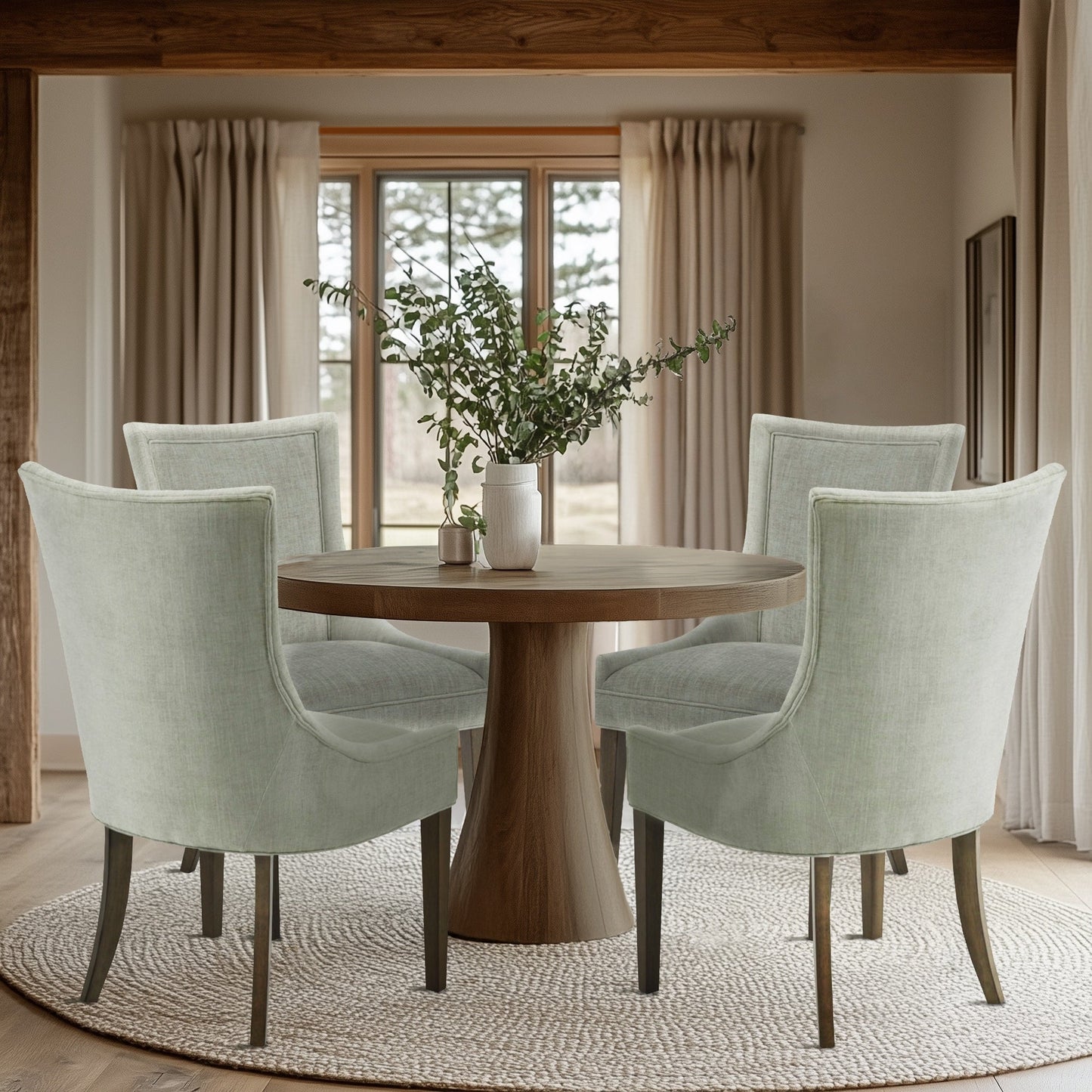 Chaises de salle à manger rembourrées Madison Park Signature Ultra avec pieds en bois (lot de 2) - Non disponible