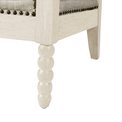 Fauteuil Madison Park Donohue à cadre en bois tourné