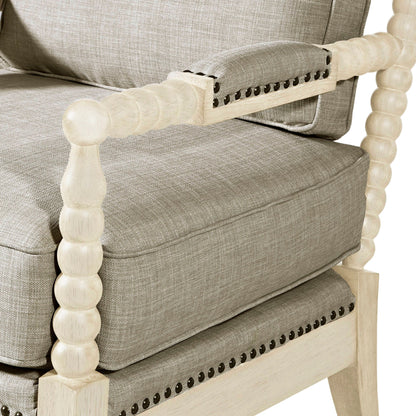 Fauteuil Madison Park Donohue à cadre en bois tourné