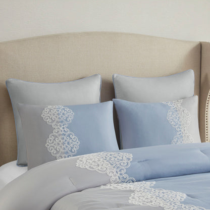 Ensemble de couette en microfibre brodée 8 pièces Madison Park Vera