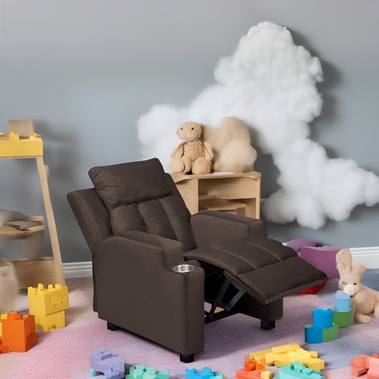 Sièges magiques pour princesses super-héros, fauteuil inclinable super luxueux pour enfants avec repose-pieds, appui-tête et 2 porte-gobelets