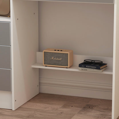 Ensemble coiffeuse avec miroir et tabouret