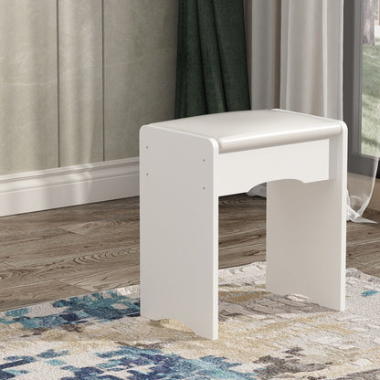 Ensemble coiffeuse avec lumière LED, miroir et tabouret