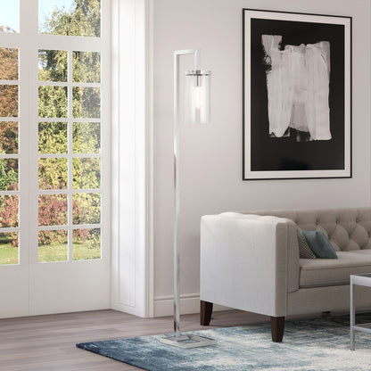 Lampadaire Malva de 67,75 cm de haut avec abat-jour en verre - 11 cm de large