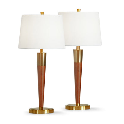 Lampes de table Manhattan 30 en bois dur (lot de 2)