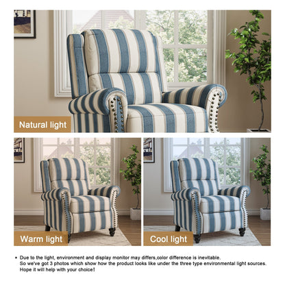 Fauteuils inclinables à dossier manuel avec garniture cloutée